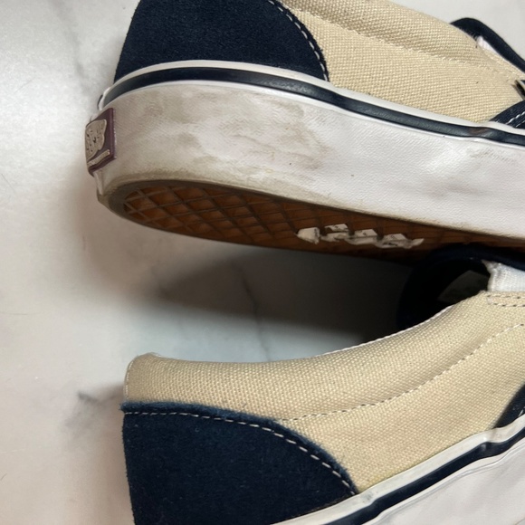 Vans Skater Slip-On Dress Blues/Turtledove PopCush Blue Suede/Cream Canvas main image 14
